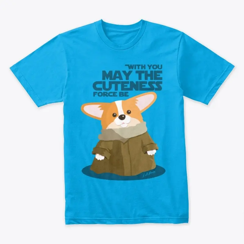 Corgi Cuteness Force-Turquoise-Premium